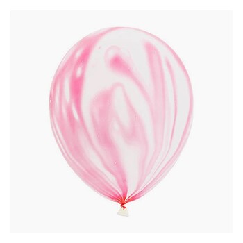 10pcs - 25cm (10")  Marble/TieDie Balloon - Pink