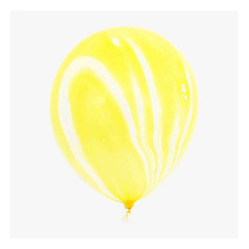 10pcs - 25cm (10")  Marble/TieDie Balloon - Yellow
