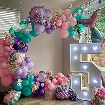 thumb_Mermaid Themed Balloon Garland Decorating Kit  - 97pcs 