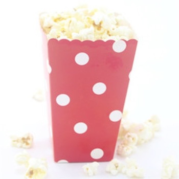 Red Dot Mini Popcorn or Lolly Box