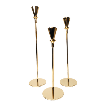 thumb_3 Pce Taper Candelabra Stand Set - Gold
