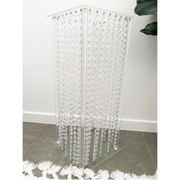 thumb_60cm Clear Acrylic Plinth Centerpiece/Riser with Crystals