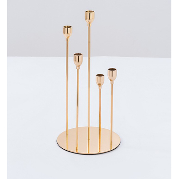 thumb_5 arm  Candlestick Candelabra Stand - Gold