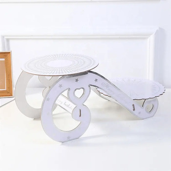 Silver Wedding Carriage - Cake Stand