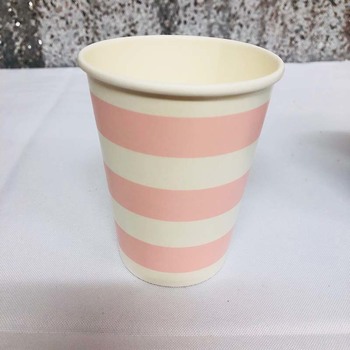 12pk - Paper Party Cup Pink Stripe