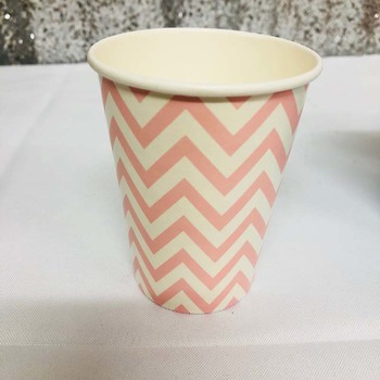 12pk - Paper Party Cup Pink ZigZag