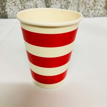 12pk - Paper Party Cup Red Stripe