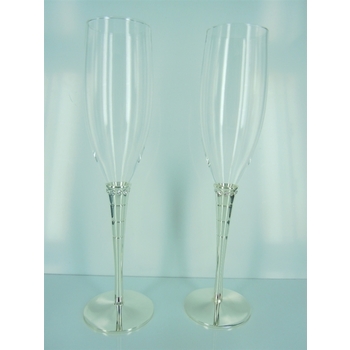 Champagne Toasting Glasses - Rhinestone (CLEARANCE)