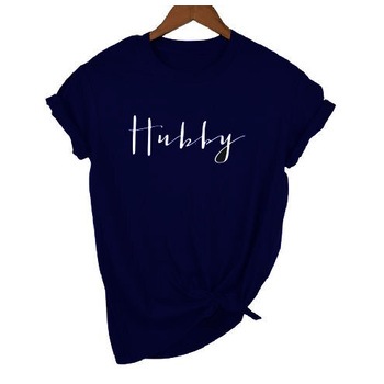 Hubby T shirt - navy Various Sizes [Size: Large]