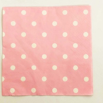 20pk - Paper Party Napkins Pink Dot