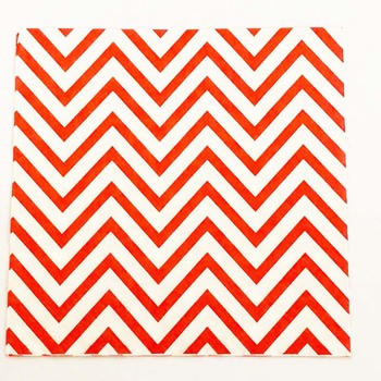 20pk - Paper Party Napkins Red ZigZag
