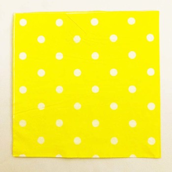 thumb_20pk - Paper Party Napkins Yellow Dot