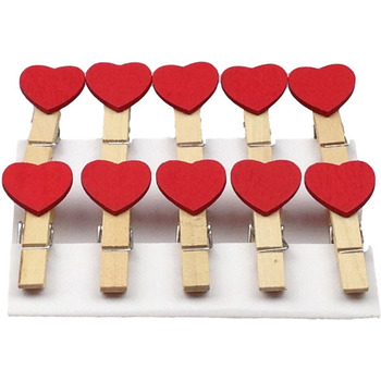 32mm Wooden Peg   RED  (10 Pack)