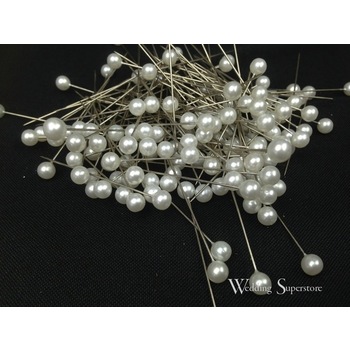144pk Large Round Pearl Head Pins