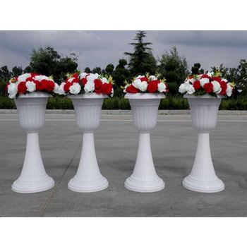 4pk x 65cm White Tall Vases