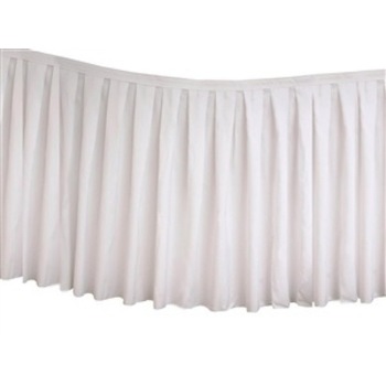 Table Skirting Polyester 4.3m - White