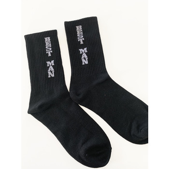 Black Printed Socks - Best man