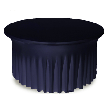 6Ft (1.8m) Navy SEMI Fitted Round Lycra/Spandex Tablecloth Cover