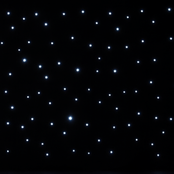 3m x 3m Black LED Starlight Curtain – COOL WHITE Lights