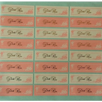 24 x  Pink Rose Stickers