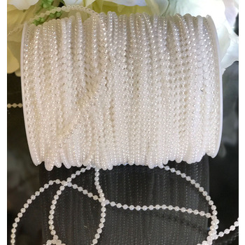 3mm White String Beads - 96m Chain/Garland