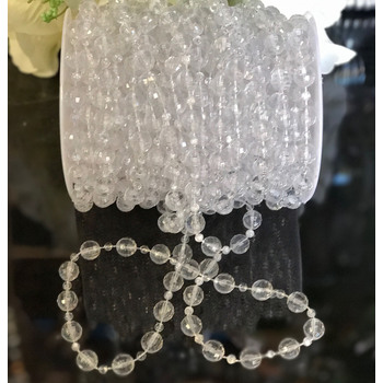 1.8m Crystal Clear Glass Bead Garland Chandelier Hanging Wedding Supplies 6ft 