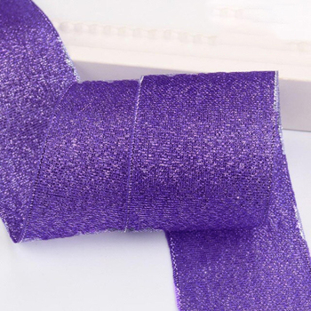 4cm Purple Glitter Ribbon - 25m