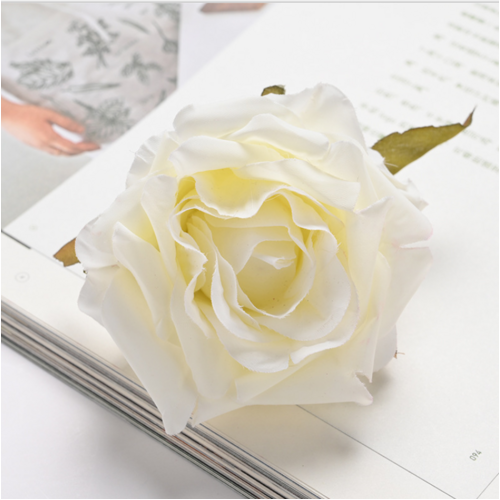 Large View 6cm Rose Flower Head - Ivory