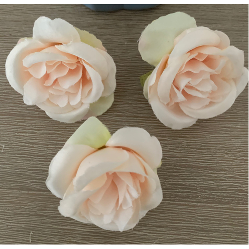 Large View 4cm Small Rose Flower Head - Soft Pink