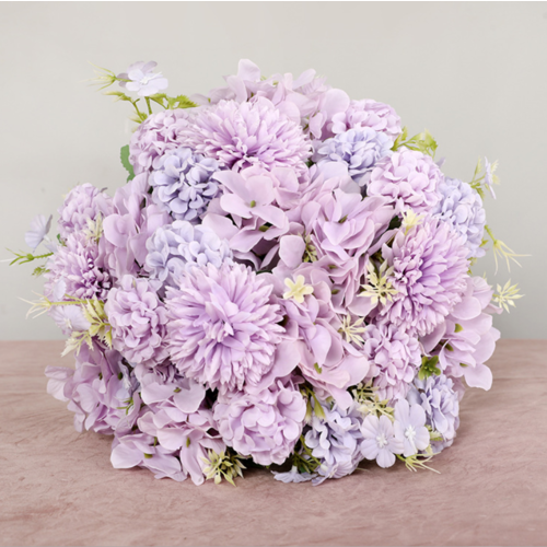 Large View Lavender Mixed Hydrangea/Carnation - Filler Bunch
