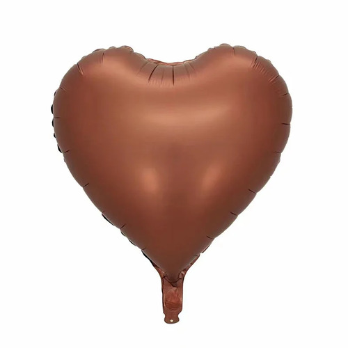 Large View 45cm Brown Foil Heart Balloon