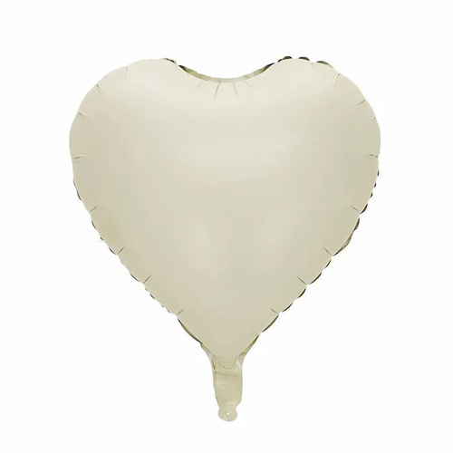 Large View 45cm Ivory Foil Heart Balloon