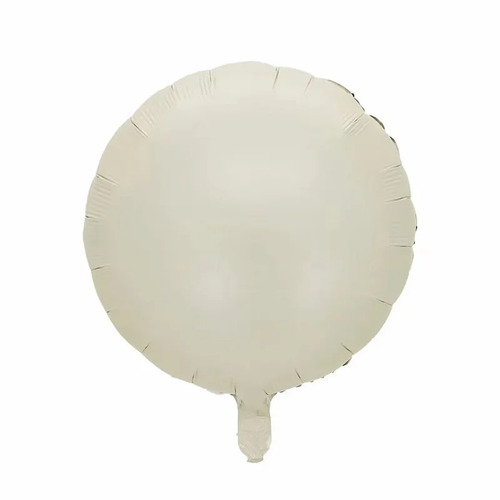 Large View 45cm Ivory Foil Round Balloon