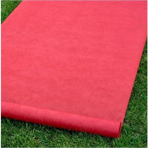 Large View 1mx10m Red Aisle Runner Carpet - Non-Woven