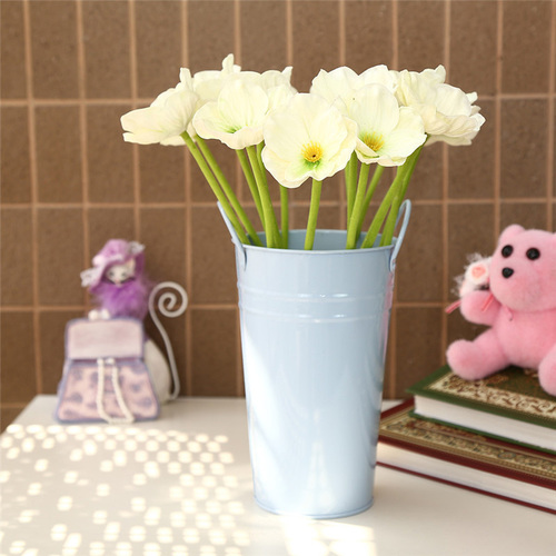 Large View Poppy Stem - White