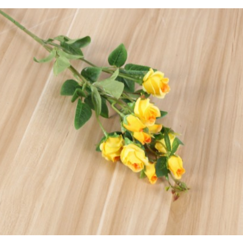 Large View 71cm Yellow/Orange Mini Rose Bud Stem