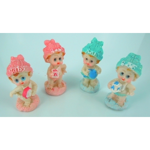 Large View GIRL Baby Favor Figurine Girl - 1pc