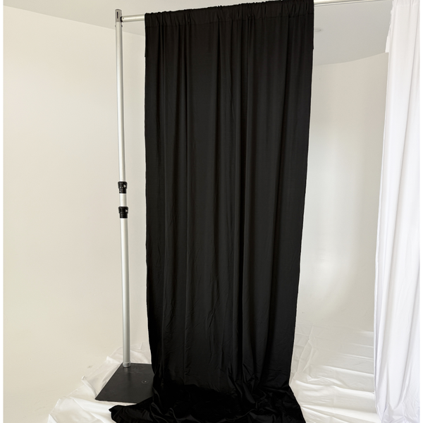 Large View 1.5x3m - Black Lycra Panel Backdrop Curtain