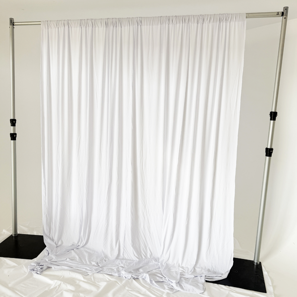 Large View 3m - White Premium Scuba Backdrop Curtain