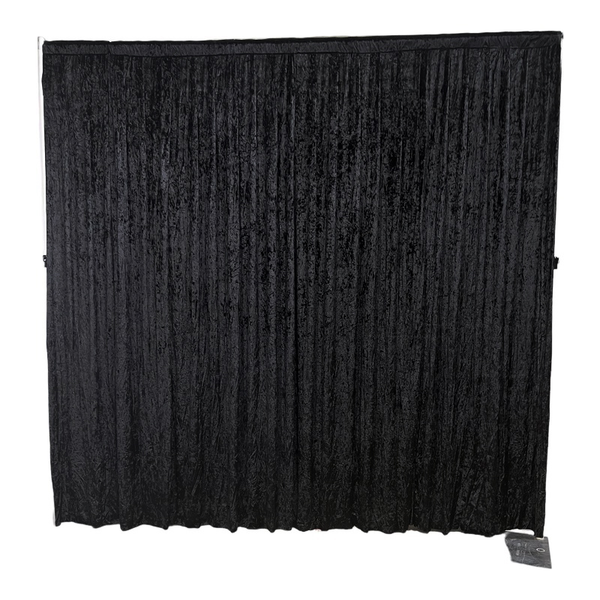 Large View Velvet Backdrop Curtain - Black - 3x3m