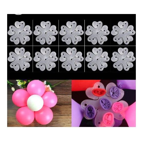 Large View Flower Balloon Clips 