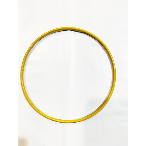 Large View Gold Flower/Macrame Hoop 15cm 