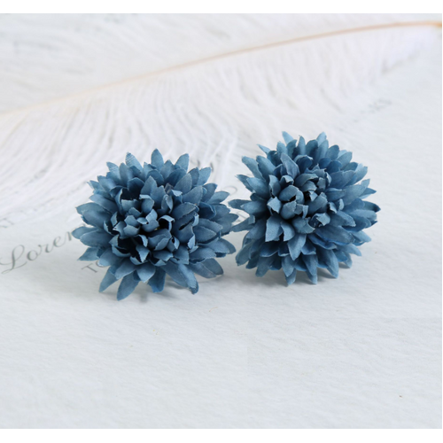 Large View 3.5cm Dainty Flowers - Mist Blue