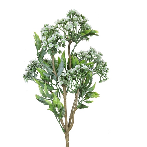 Large View 54cm Greenery Spray with White Flowers