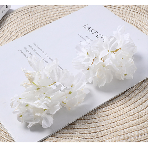 Large View 10cm Hydrangea Flower Bloom - White