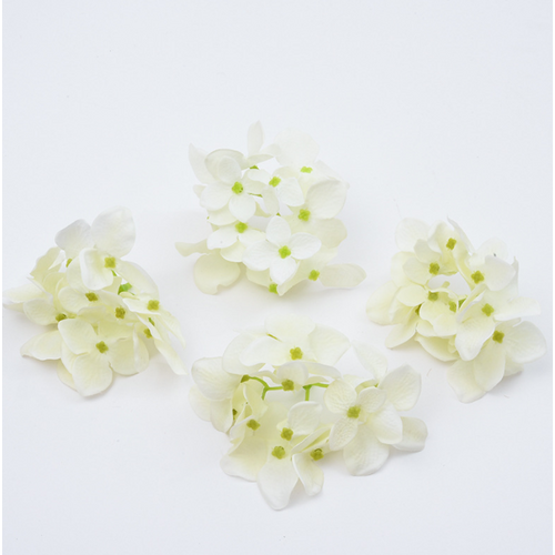 Large View 8cm Hydrangea Flower Bloom - White