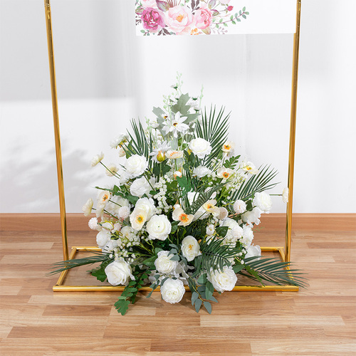 Large View 60cm - Rose & Fern Floral Pedastal/Floor Arrangement 