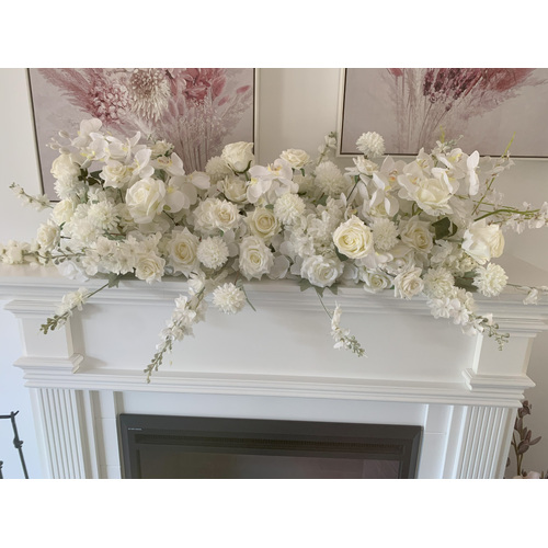 Large View 130cm x 50cm Rose, Orchid & Hydrangea Floral Arch Arrangement