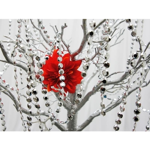 Large View 9m Silver Acrylic Beaded String
