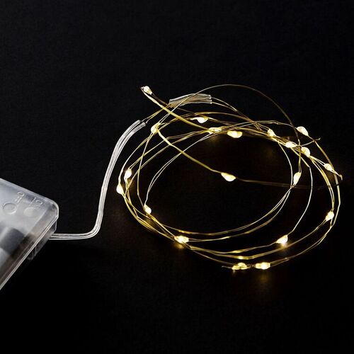 Large View 1m Warm White inLine LED Fairy String Lights 
